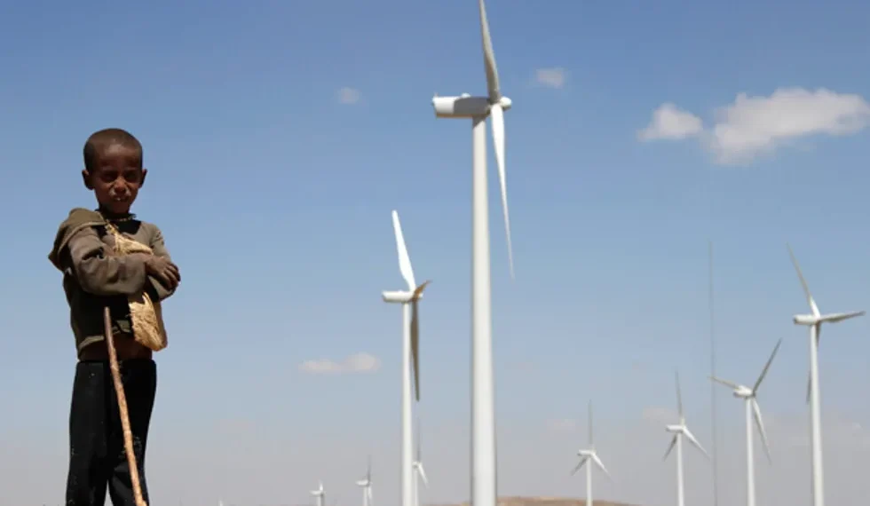 Etiópia szinte teljesen a megújuló energiára épít